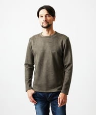 MNKAF70210 MICHEL KLEIN HOMME(ミッシェルクラン オム) 【セットアップ】スエード調クルーネックカットソー カーキ