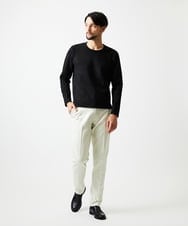 MNKAF70210 MICHEL KLEIN HOMME(ミッシェルクラン オム) 【セットアップ】スエード調クルーネックカットソー ブラック