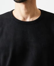 MNKAF70210 MICHEL KLEIN HOMME(ミッシェルクラン オム) 【セットアップ】スエード調クルーネックカットソー ブラック