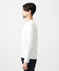 MNKAI51150 MICHEL KLEIN HOMME(ミッシェルクラン オム) クルーネック長袖カットソー ホワイト