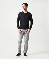 MNKAI51150 MICHEL KLEIN HOMME(ミッシェルクラン オム) クルーネック長袖カットソー ブラック