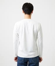 MNKAI54190 MICHEL KLEIN HOMME(ミッシェルクラン オム) ジャガードヘンリーネック長袖カットソー ホワイト