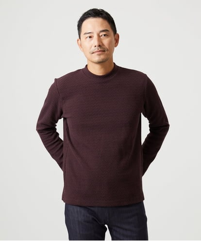 MNKAI55200 MICHEL KLEIN HOMME ウェーブ柄クルーネックカットソー