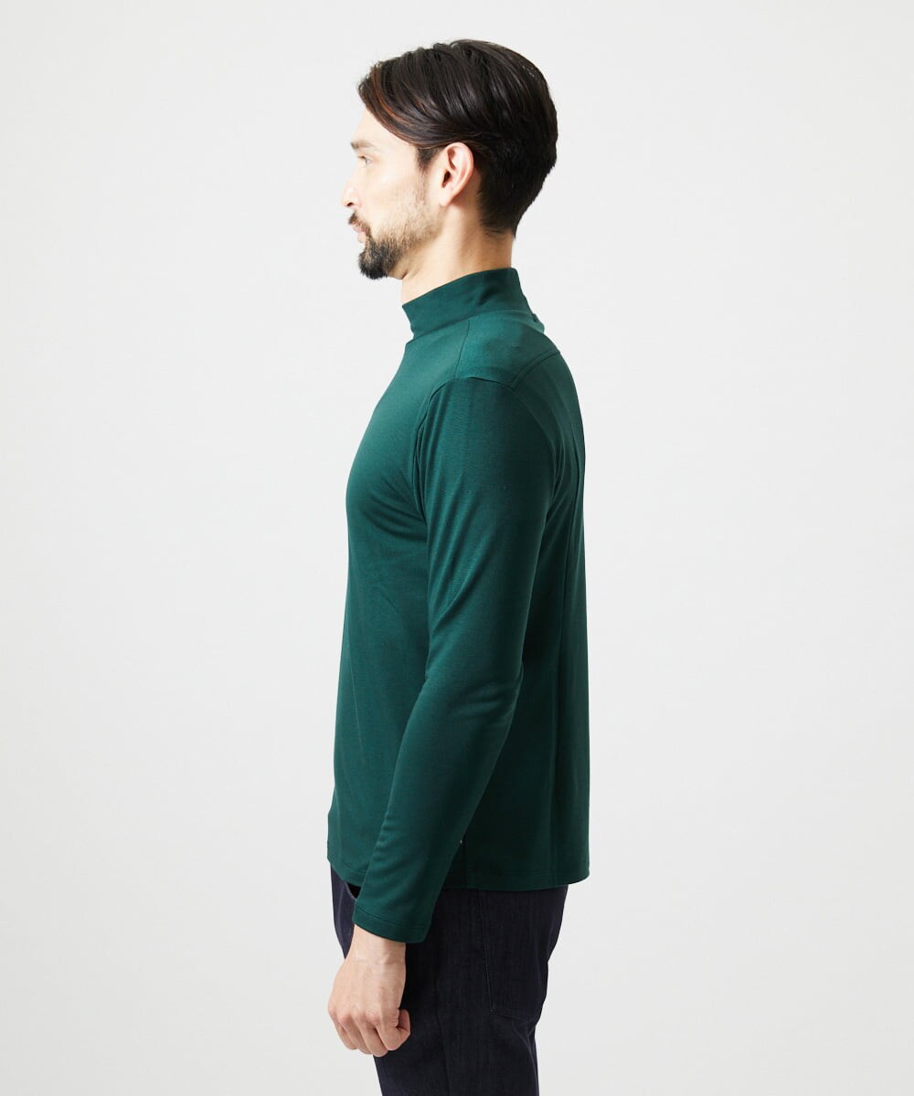 MNKAI57180 MICHEL KLEIN HOMME(ミッシェルクラン オム) ジャージモックネックカットソー グリーン
