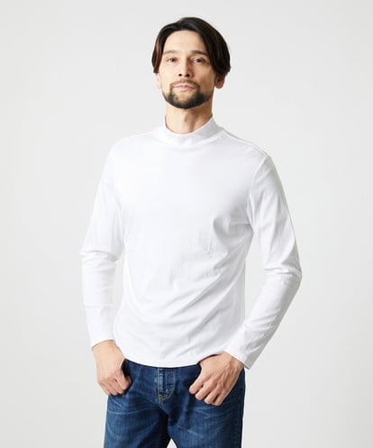 MNKAI61150 MICHEL KLEIN HOMME モックネック長袖カットソー