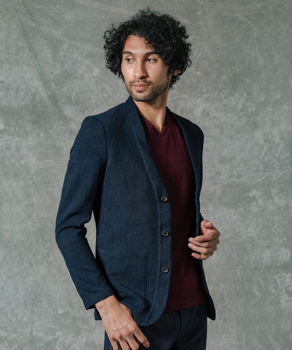 MNKAS30270 MICHEL KLEIN HOMME(ミッシェルクラン オム) カーディガンジャケット ネイビー(57)