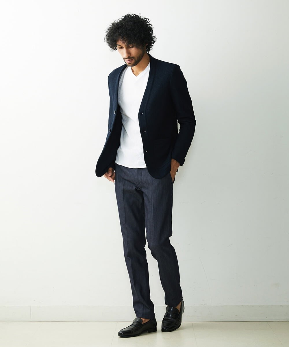 MNKAS30270 MICHEL KLEIN HOMME(ミッシェルクラン オム) カーディガンジャケット ネイビー(57)
