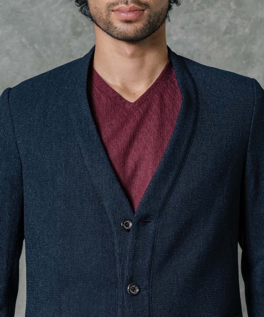 MNKAS30270 MICHEL KLEIN HOMME(ミッシェルクラン オム) カーディガンジャケット ネイビー(57)