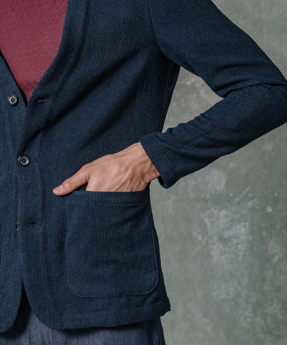 MNKAS30270 MICHEL KLEIN HOMME(ミッシェルクラン オム) カーディガンジャケット ネイビー(57)