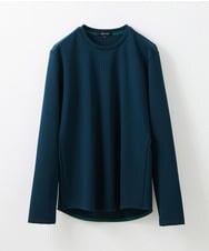MNKAV03130 MICHEL KLEIN HOMME(ミッシェルクラン オム) ダブルジャージクルーネックカットソー グリーン(35)