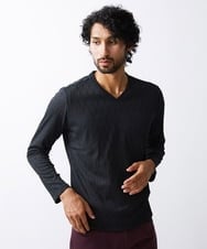 MNKAV06130 MICHEL KLEIN HOMME(ミッシェルクラン オム) 《日本製》オリジナルボタニカル柄カットソー ダークグレー(93)