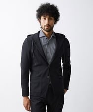 MNKAV34270 MICHEL KLEIN HOMME(ミッシェルクラン オム) ヘリンボンパーカー ブラック