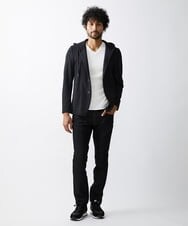 MNKAV34270 MICHEL KLEIN HOMME(ミッシェルクラン オム) ヘリンボンパーカー ブラック