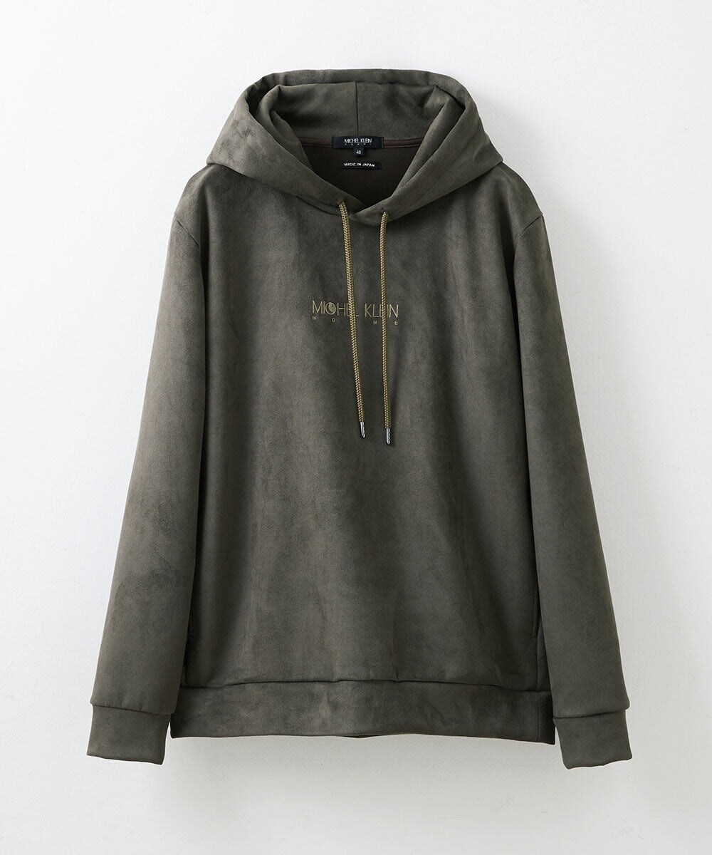 MNKAV41220 MICHEL KLEIN HOMME(ミッシェルクラン オム) スエードプルオーバーパーカー カーキ(36)