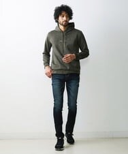 MNKAV41220 MICHEL KLEIN HOMME(ミッシェルクラン オム) スエードプルオーバーパーカー カーキ(36)