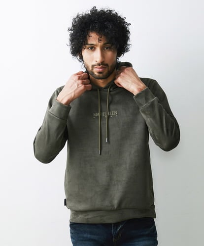 MNKAV41220 MICHEL KLEIN HOMME スエードプルオーバーパーカー