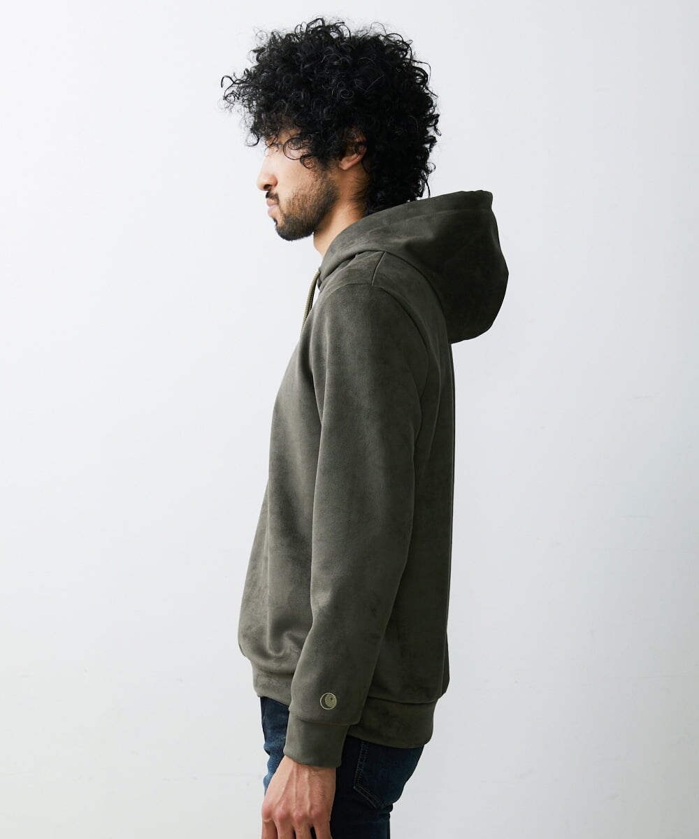 MNKAV41220 MICHEL KLEIN HOMME(ミッシェルクラン オム) スエードプルオーバーパーカー カーキ(36)