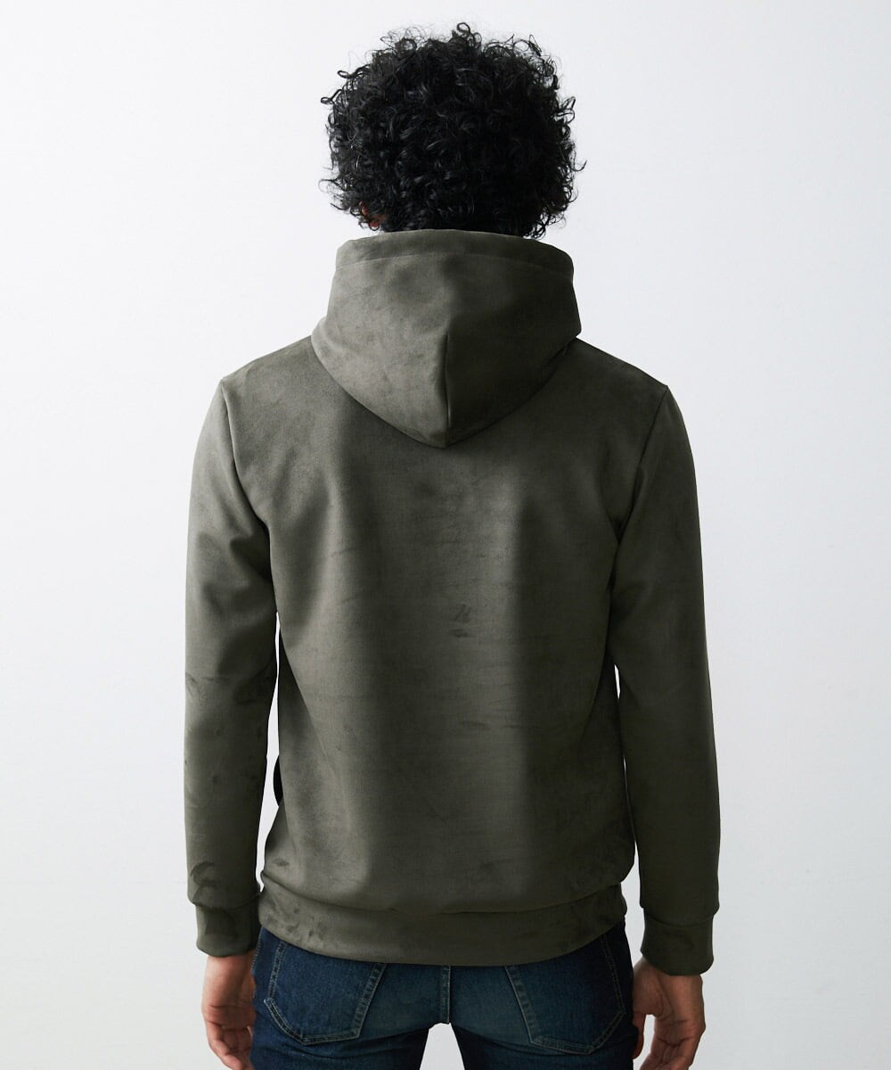 MNKAV41220 MICHEL KLEIN HOMME(ミッシェルクラン オム) スエードプルオーバーパーカー カーキ(36)