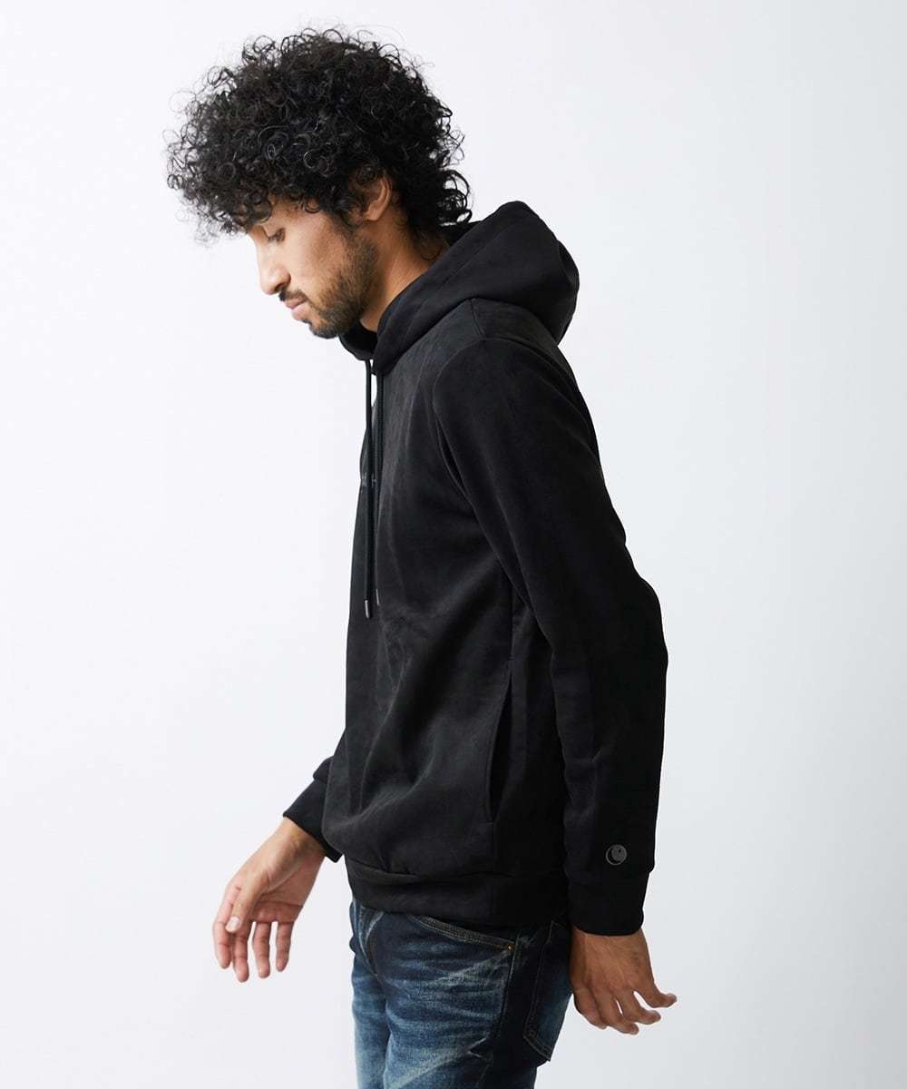 MNKAV41220 MICHEL KLEIN HOMME(ミッシェルクラン オム) スエードプルオーバーパーカー ブラック(94)