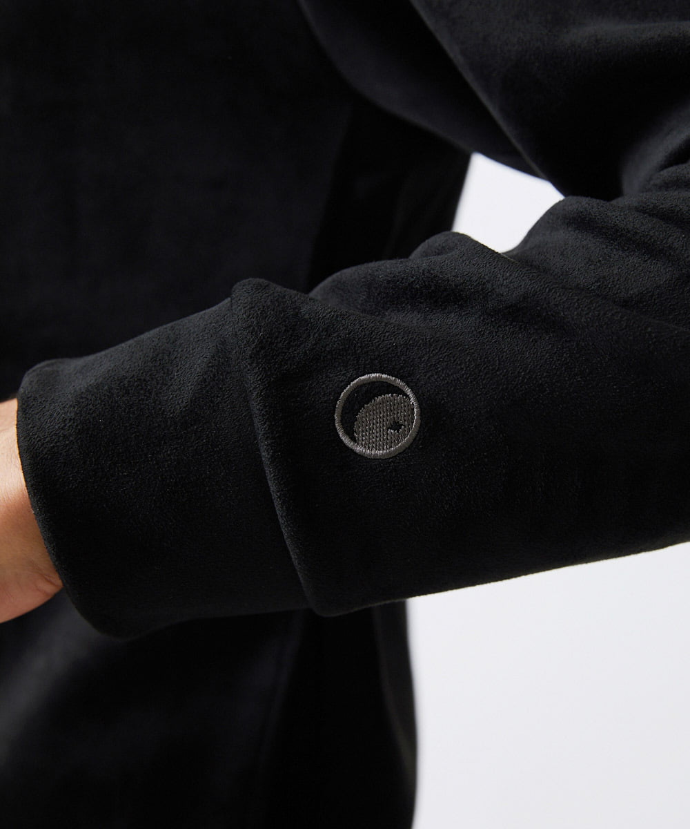 MNKAV41220 MICHEL KLEIN HOMME(ミッシェルクラン オム) スエードプルオーバーパーカー ブラック(94)