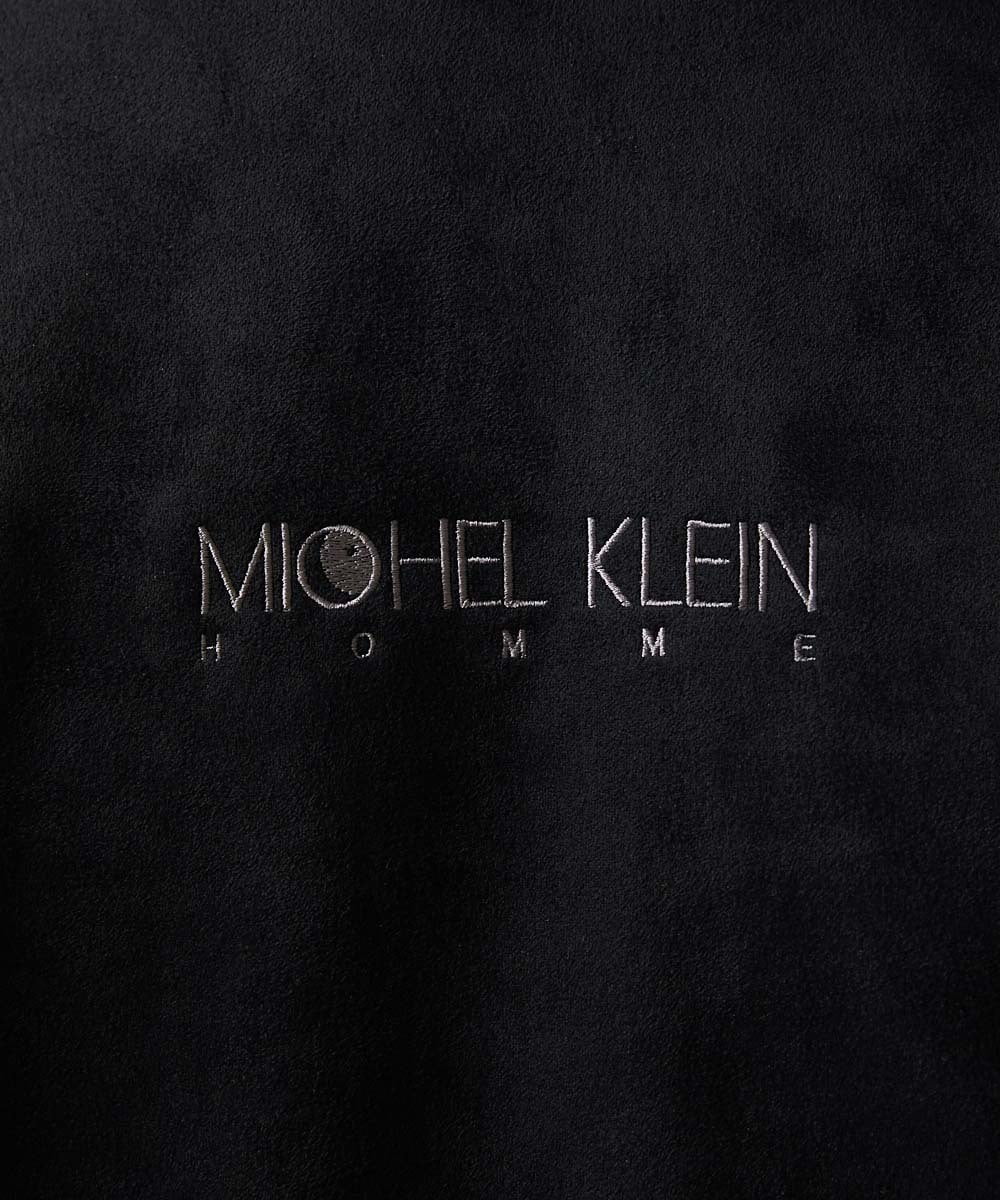 MNKAV41220 MICHEL KLEIN HOMME(ミッシェルクラン オム) スエードプルオーバーパーカー ブラック(94)