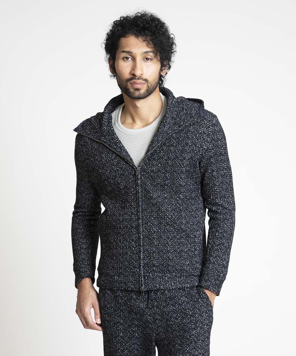 MNKAV47250 MICHEL KLEIN HOMME(ミッシェルクラン オム) フリースパーカー ネイビー(57)