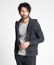 MNKAV47250 MICHEL KLEIN HOMME(ミッシェルクラン オム) フリースパーカー ネイビー(57)