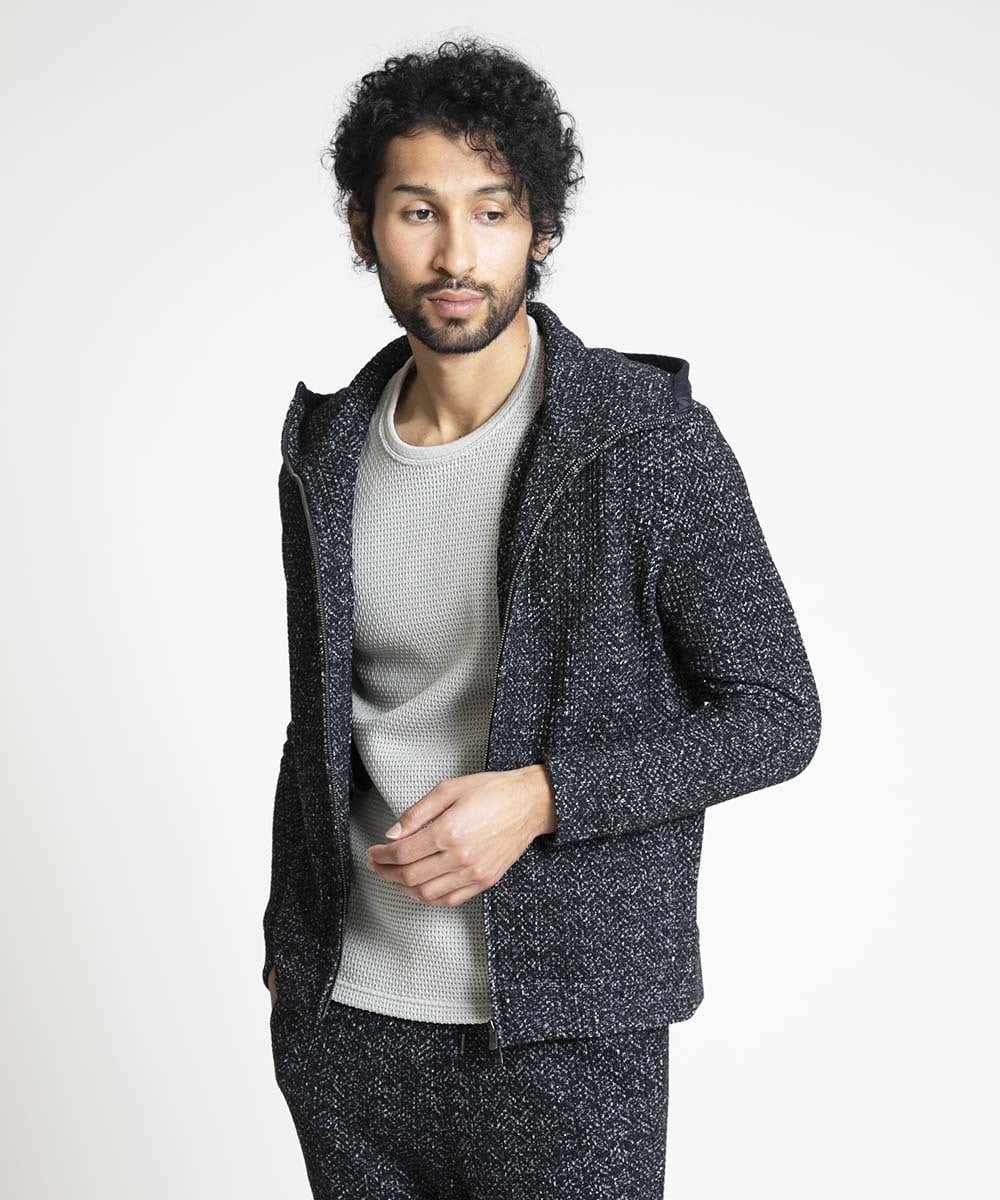 MNKAV47250 MICHEL KLEIN HOMME(ミッシェルクラン オム) フリースパーカー ネイビー(57)