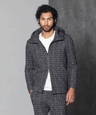 MNKAV47250 MICHEL KLEIN HOMME(ミッシェルクラン オム) フリースパーカー ブラック(94)