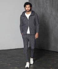 MNKAV47250 MICHEL KLEIN HOMME(ミッシェルクラン オム) フリースパーカー ブラック(94)