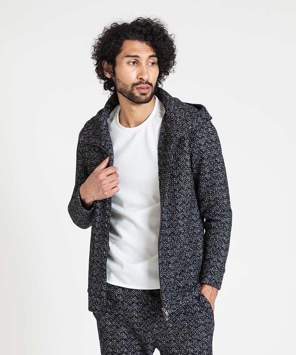 MNKAV47250 MICHEL KLEIN HOMME(ミッシェルクラン オム) フリースパーカー ブラック(94)