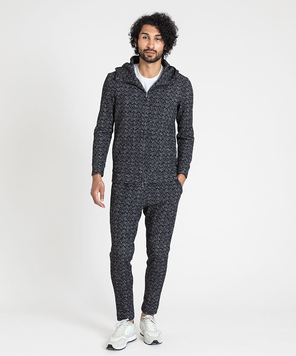 MNKAV47250 MICHEL KLEIN HOMME(ミッシェルクラン オム) フリースパーカー ブラック(94)