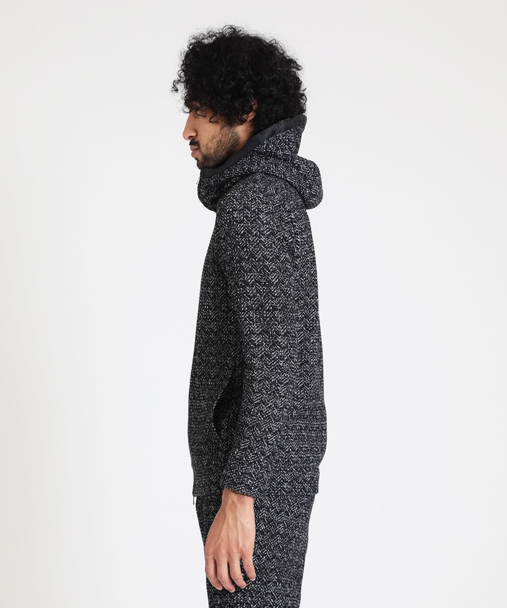 MNKAV47250 MICHEL KLEIN HOMME(ミッシェルクラン オム) フリースパーカー ブラック(94)