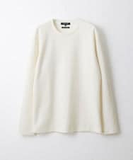 MNKAV52190 MICHEL KLEIN HOMME(ミッシェルクラン オム) ヘリンボン柄カットソー ホワイト