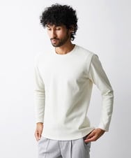 MNKAV52190 MICHEL KLEIN HOMME(ミッシェルクラン オム) ヘリンボン柄カットソー ホワイト