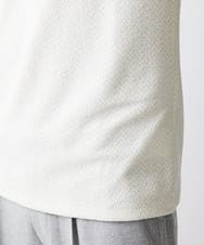MNKAV52190 MICHEL KLEIN HOMME(ミッシェルクラン オム) ヘリンボン柄カットソー ホワイト