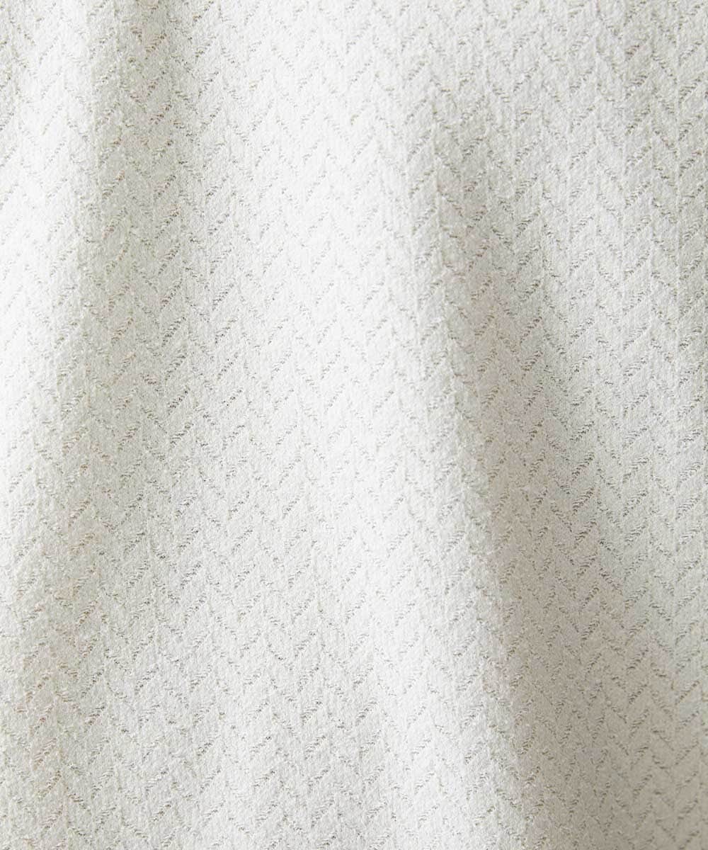 MNKAV52190 MICHEL KLEIN HOMME(ミッシェルクラン オム) ヘリンボン柄カットソー ホワイト