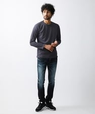 MNKAV52190 MICHEL KLEIN HOMME(ミッシェルクラン オム) ヘリンボン柄カットソー ダークグレー