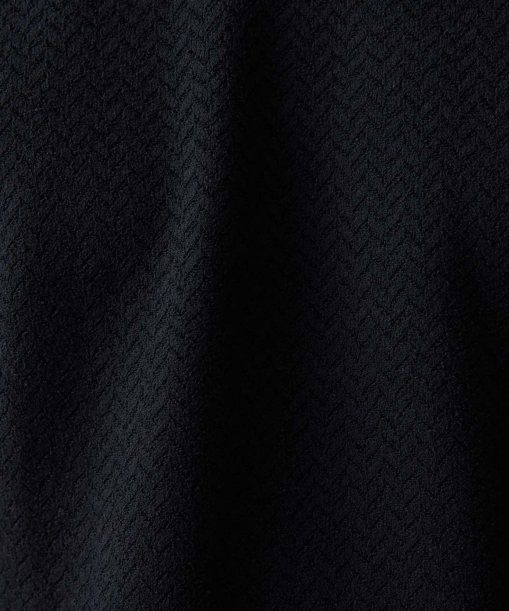 MNKAV52190 MICHEL KLEIN HOMME(ミッシェルクラン オム) ヘリンボン柄カットソー ブラック
