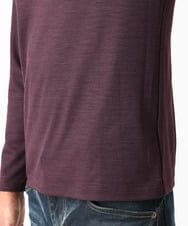 MNKCA60250 MICHEL KLEIN HOMME(ミッシェルクラン オム) 《日本製》スムースモックネック長袖カットソー パープル