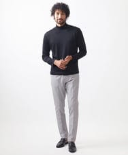 MNKCA60250 MICHEL KLEIN HOMME(ミッシェルクラン オム) 《日本製》スムースモックネック長袖カットソー ブラック