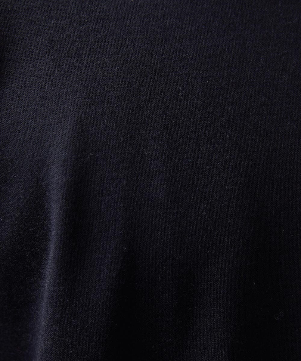 MNKCA60250 MICHEL KLEIN HOMME(ミッシェルクラン オム) 《日本製》スムースモックネック長袖カットソー ブラック