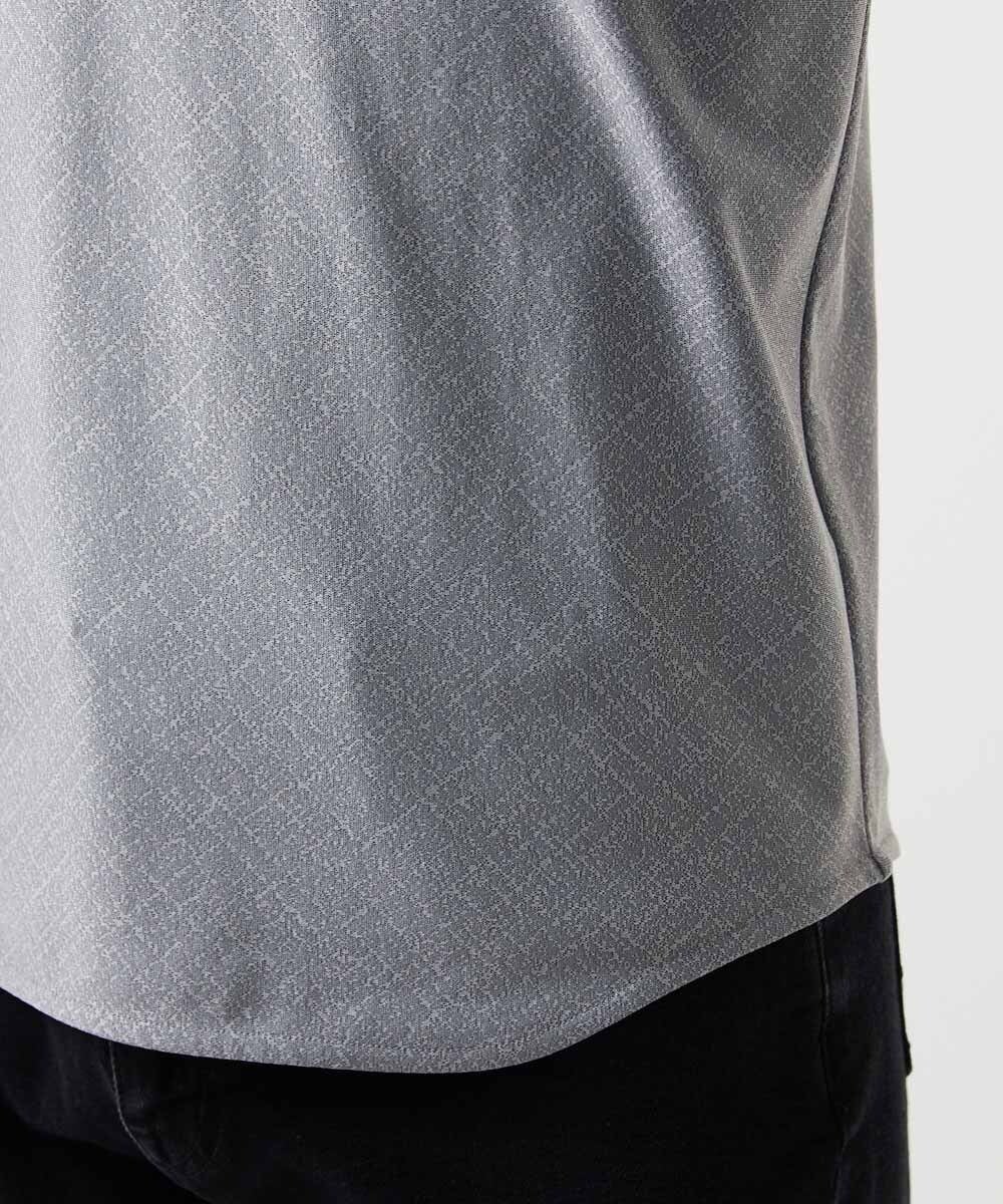 MNKCD52190 MICHEL KLEIN HOMME(ミッシェルクラン オム) 《日本製》バイアスチェック柄Vネックカットソー グレー