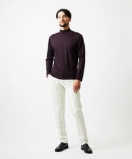 MNKCD68250 MICHEL KLEIN HOMME(ミッシェルクラン オム) 《日本製》スムースモックネック長袖カットソー パープル
