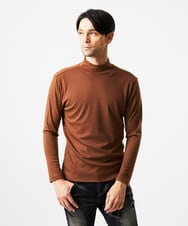 MNKCD68250 MICHEL KLEIN HOMME(ミッシェルクラン オム) 《日本製》スムースモックネック長袖カットソー ベージュ