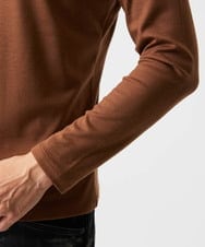 MNKCD68250 MICHEL KLEIN HOMME(ミッシェルクラン オム) 《日本製》スムースモックネック長袖カットソー ベージュ