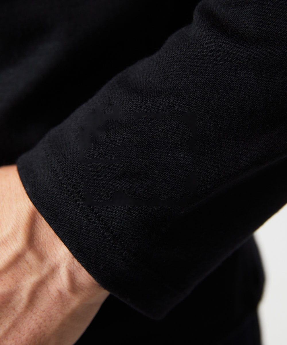 MNKCD68250 MICHEL KLEIN HOMME(ミッシェルクラン オム) 《日本製》スムースモックネック長袖カットソー ブラック