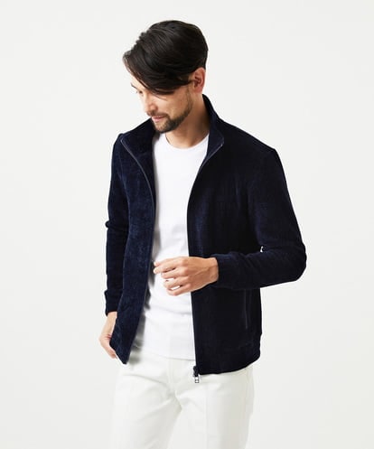 MNKCD70290  スタンドカラーモールニットカーディガン