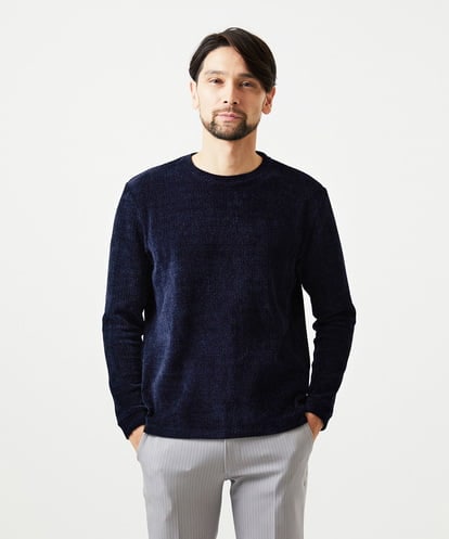 MNKCD71200 MICHEL KLEIN HOMME クルーネックモールニット