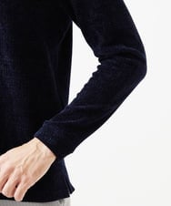 MNKCD71200 MICHEL KLEIN HOMME(ミッシェルクラン オム) クルーネックモールニット ネイビー